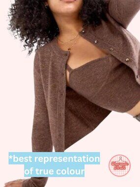 Aritzia x Wilfred “Sicily” cardigan & cami/bustier top sweater set